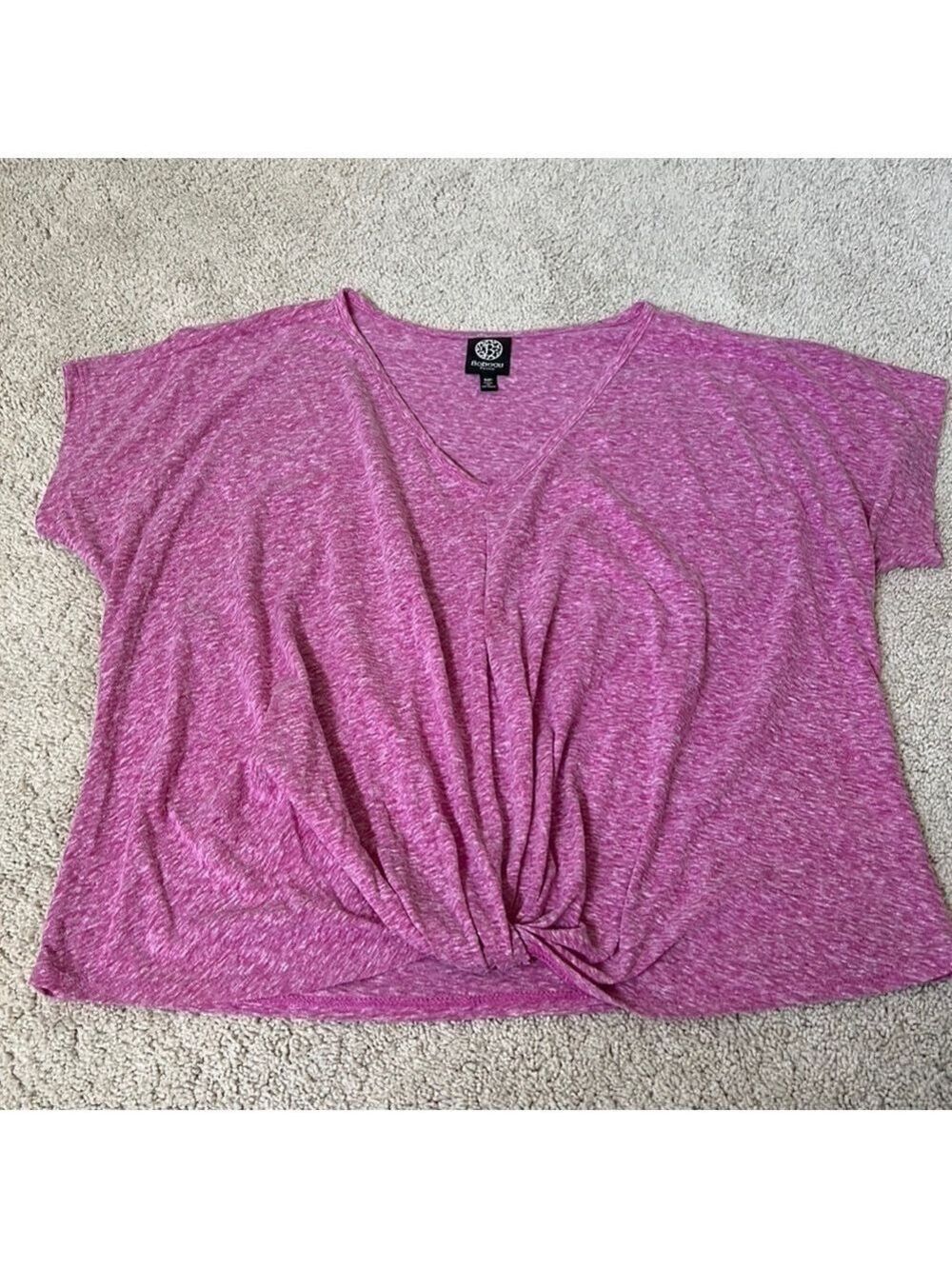 Women’s blouson style crop T-shirt top. Size MP